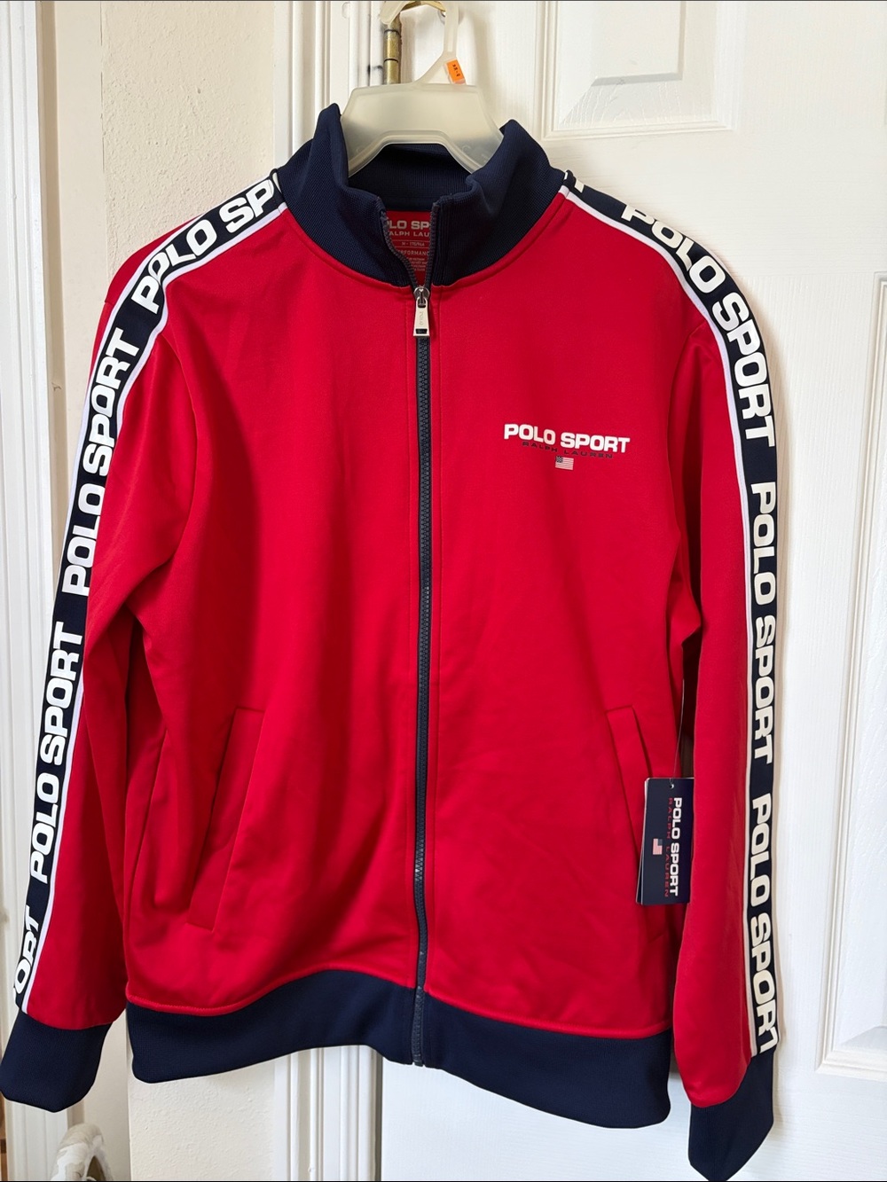 Polo by Ralph Lauren Red and Navy Polo Sport Track Jacket